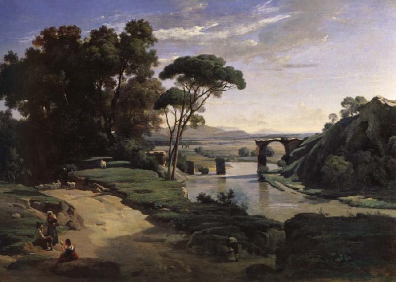 Corot Camille The bridge of Narni. Sweden oil painting art